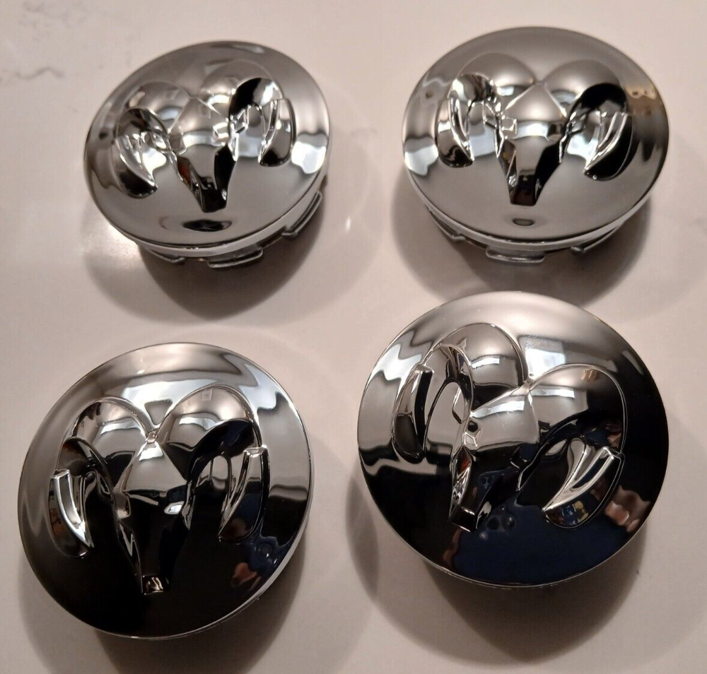 4x Silver Chrome 63mm Wheel Center Hub Caps For 2004-2018 Dodge Ram 1500 Avenger