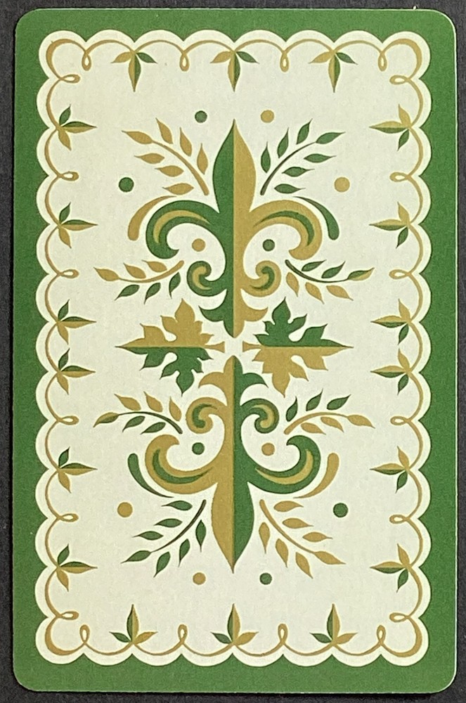 Pattern Design Fleur de Lis Vintage Single Swap Playing Card 9 Spades