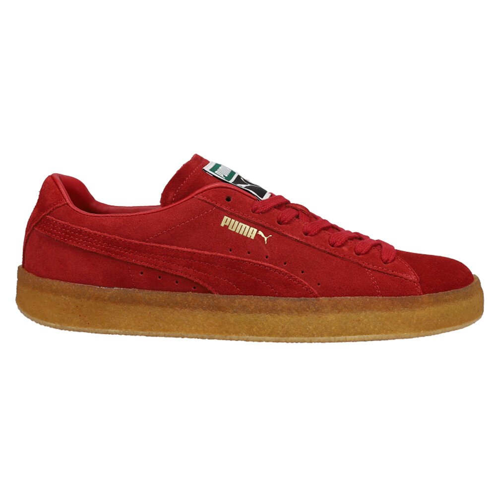 Puma Suede Crepe Lace Up  Mens Red Sneakers Casual Shoes 380707-05