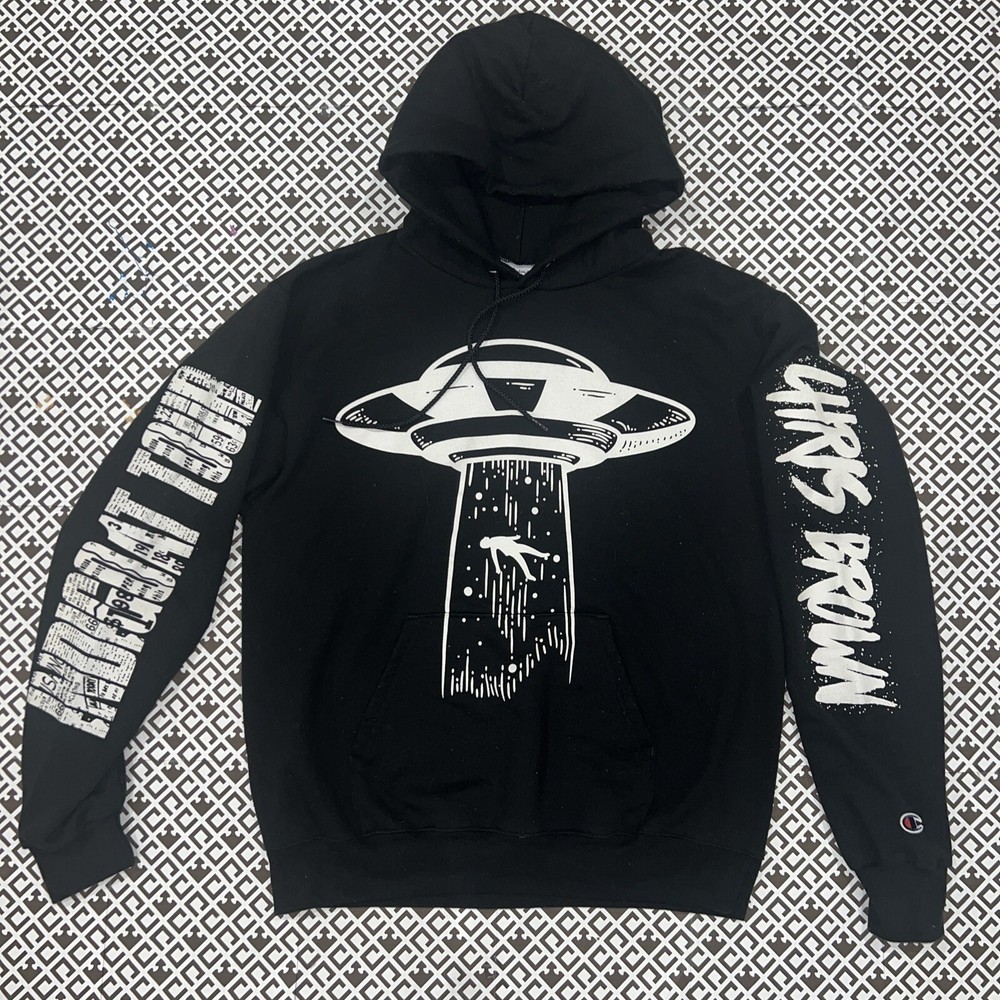 Chris Brown 2019 Indigoat Tour EXCLUSIVE Patch HOODY DC CONCERT Champion Size M
