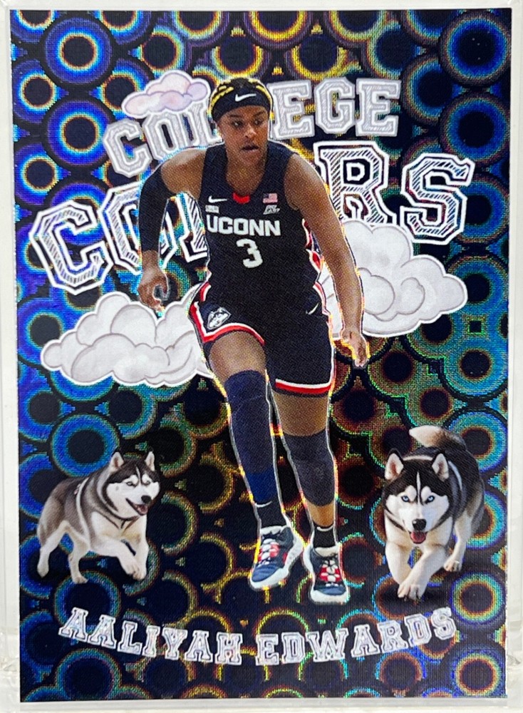 Aaliyah Edwards 2023-24 ONIT College Colors Holo UConn Huskies-image