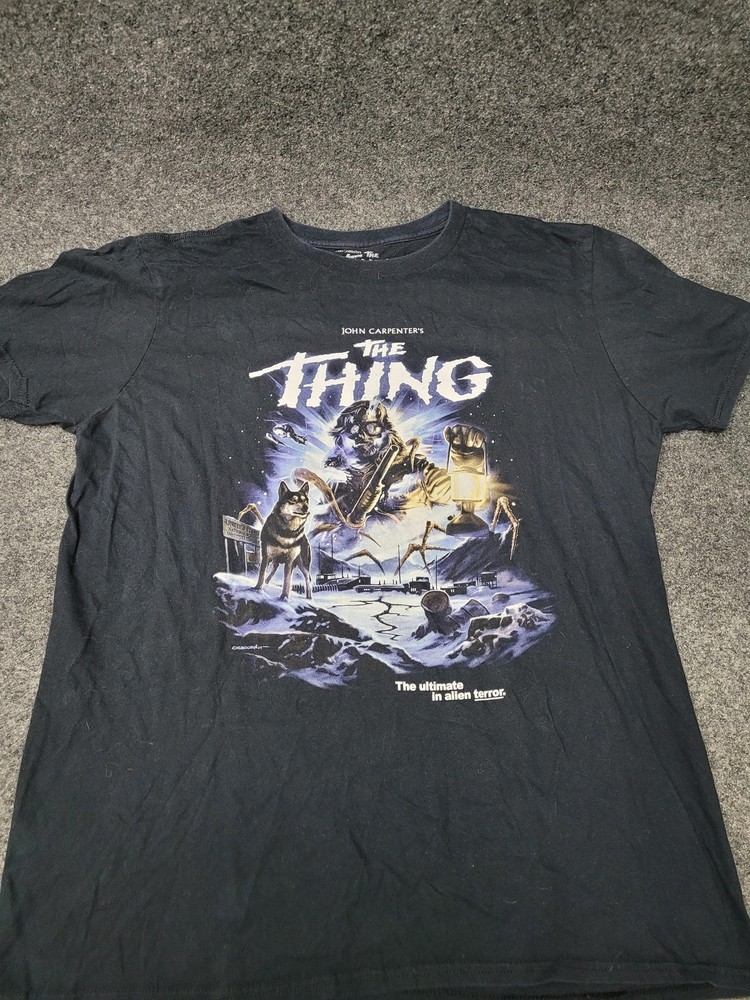 John Carpenter's The Thing Shirt Mens L Black FRIGHT-RAGS Horror Movie