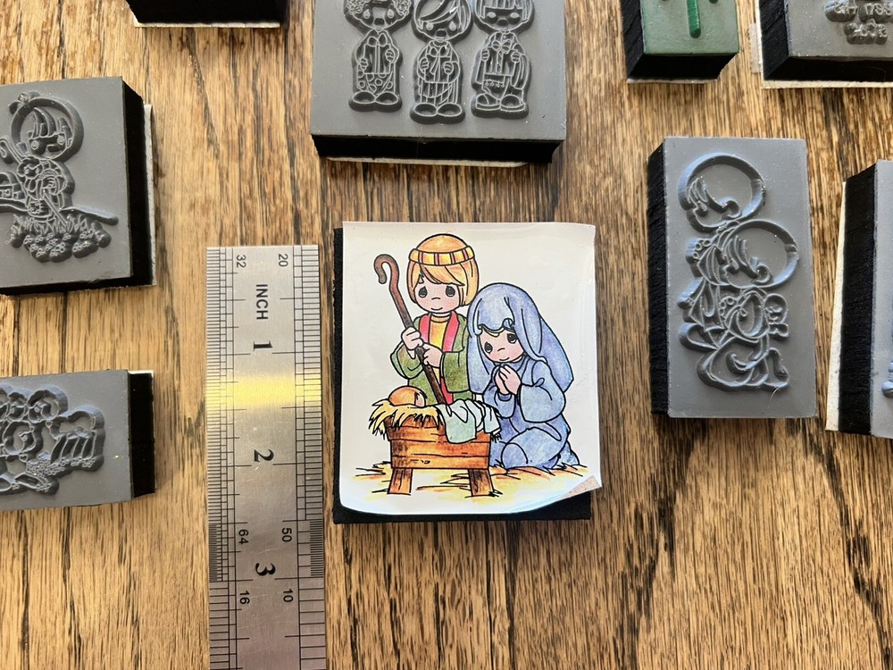 Precious Moments Card Making Scrapbooking Stamp Set Christmas Nativity