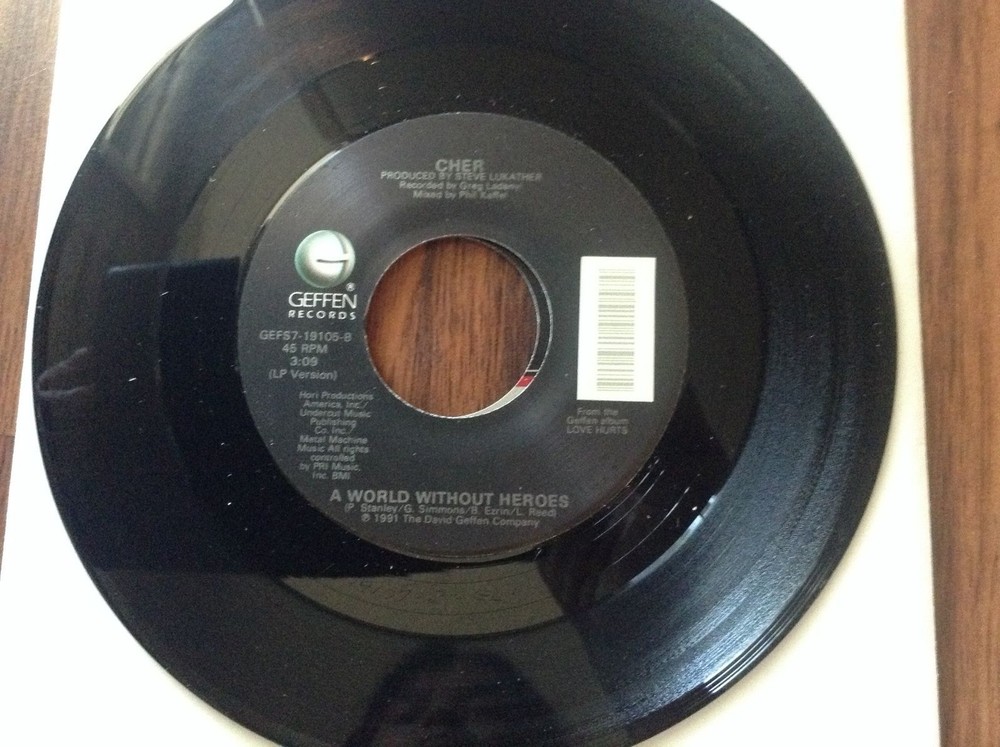 Cher- A World Without Heros/Save Up All Your Tears Unplayed 45 Rpm box d-image