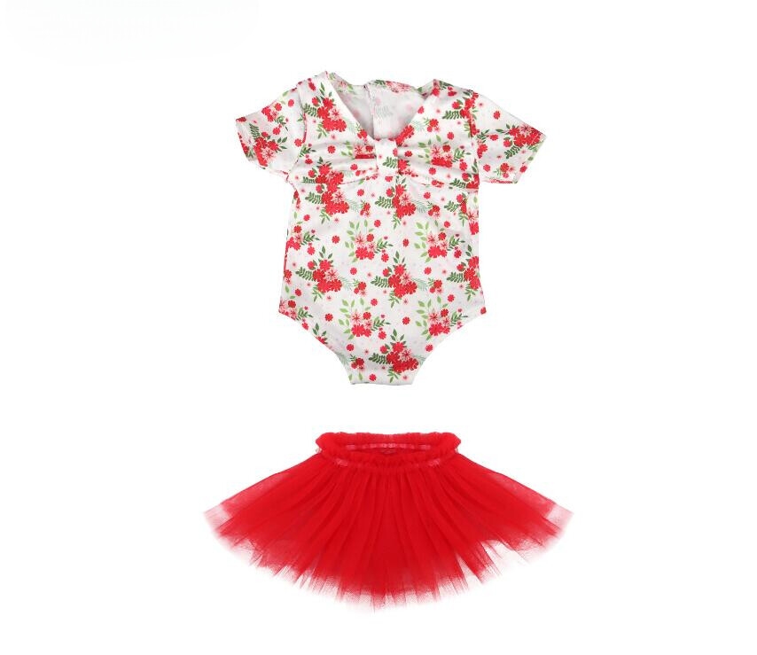 Floral jumpsuit & skirt set made for 18'' American girl doll clothes