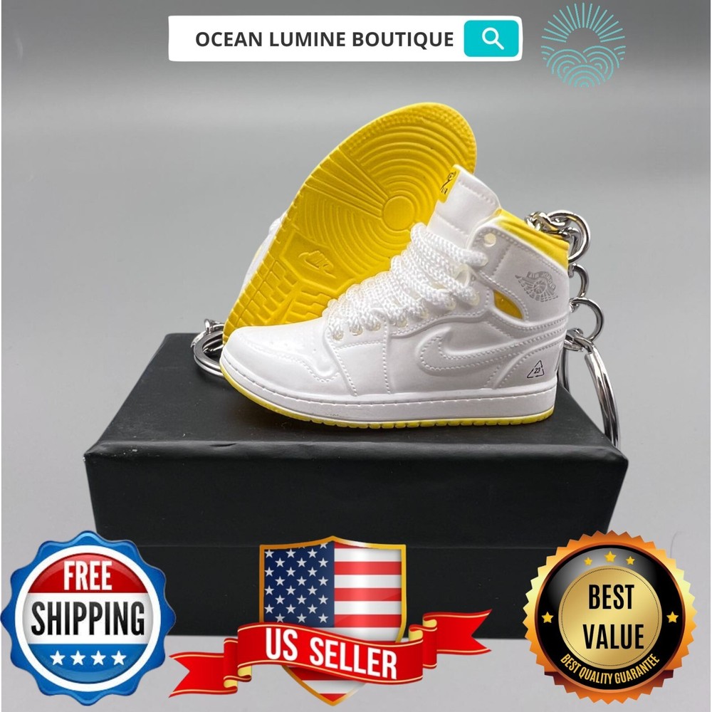 Air Jordan 3D Mini Sneaker Keychain, Basketball Sneaker Collectible, Box Options