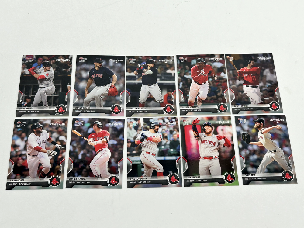 2021 Topps Now Postseason Boston Red Sox AL Wild Card 10-Card Team Set NEW
