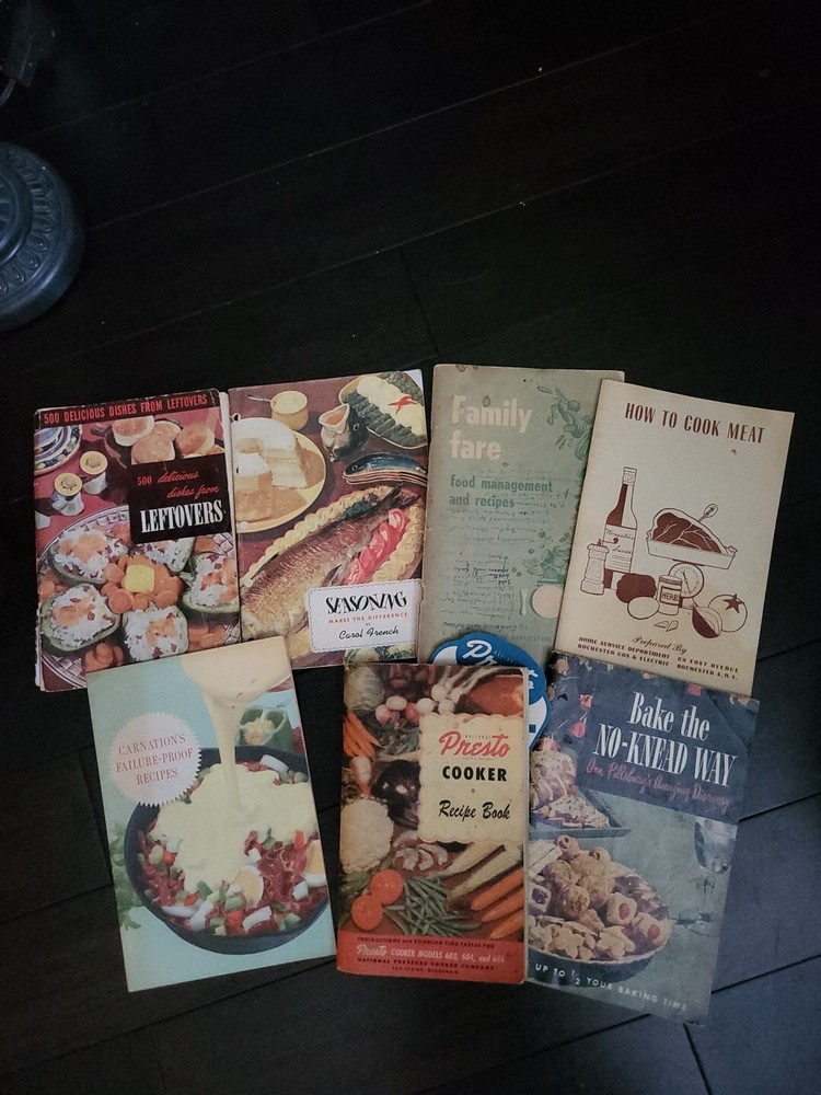 Vintage 1950s Recipe Book Collection - 7 Retro Cookbooks