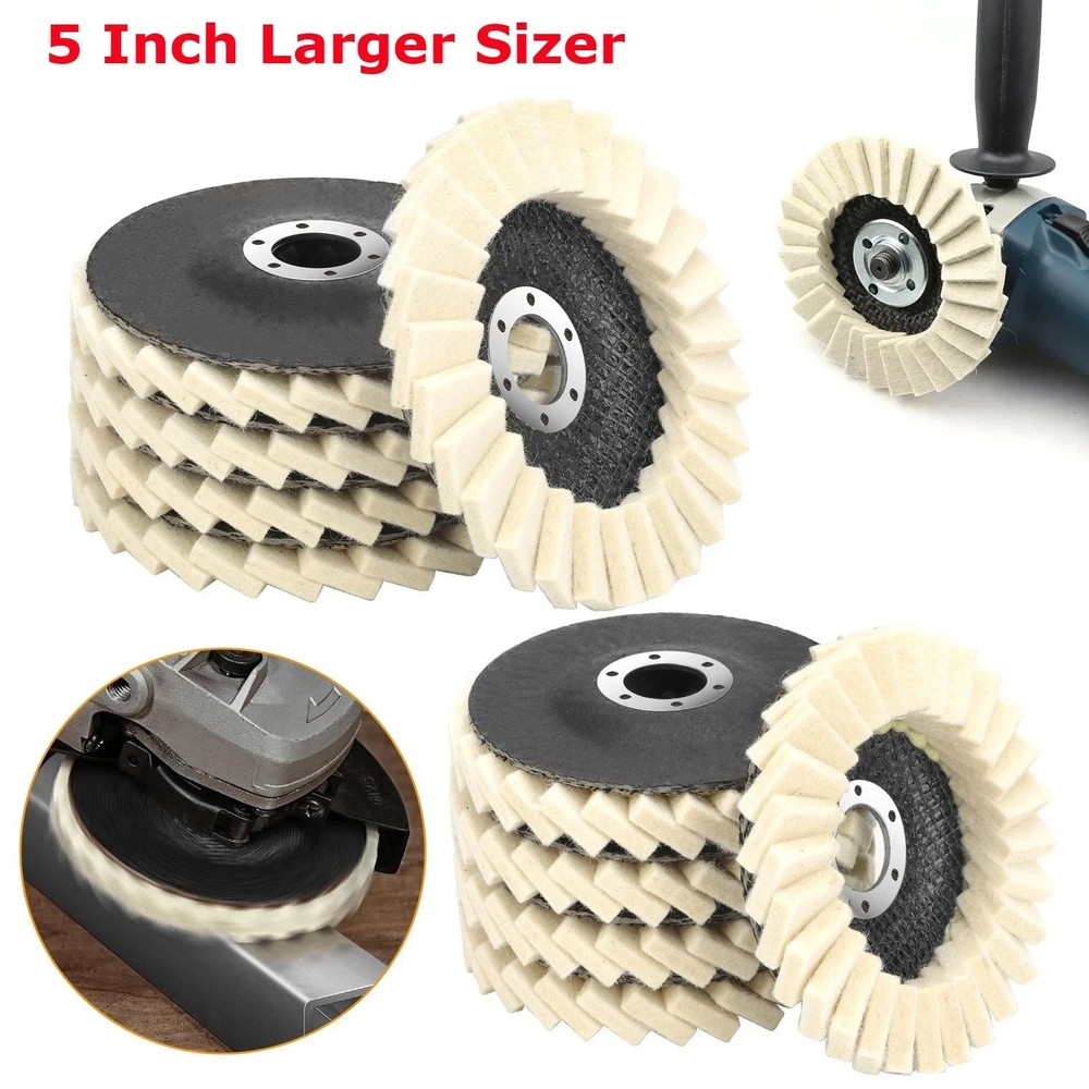 Multi PC Wool Polishing Wheel Buffing Pad Flap Disc For Metal Wood Angle Grinder