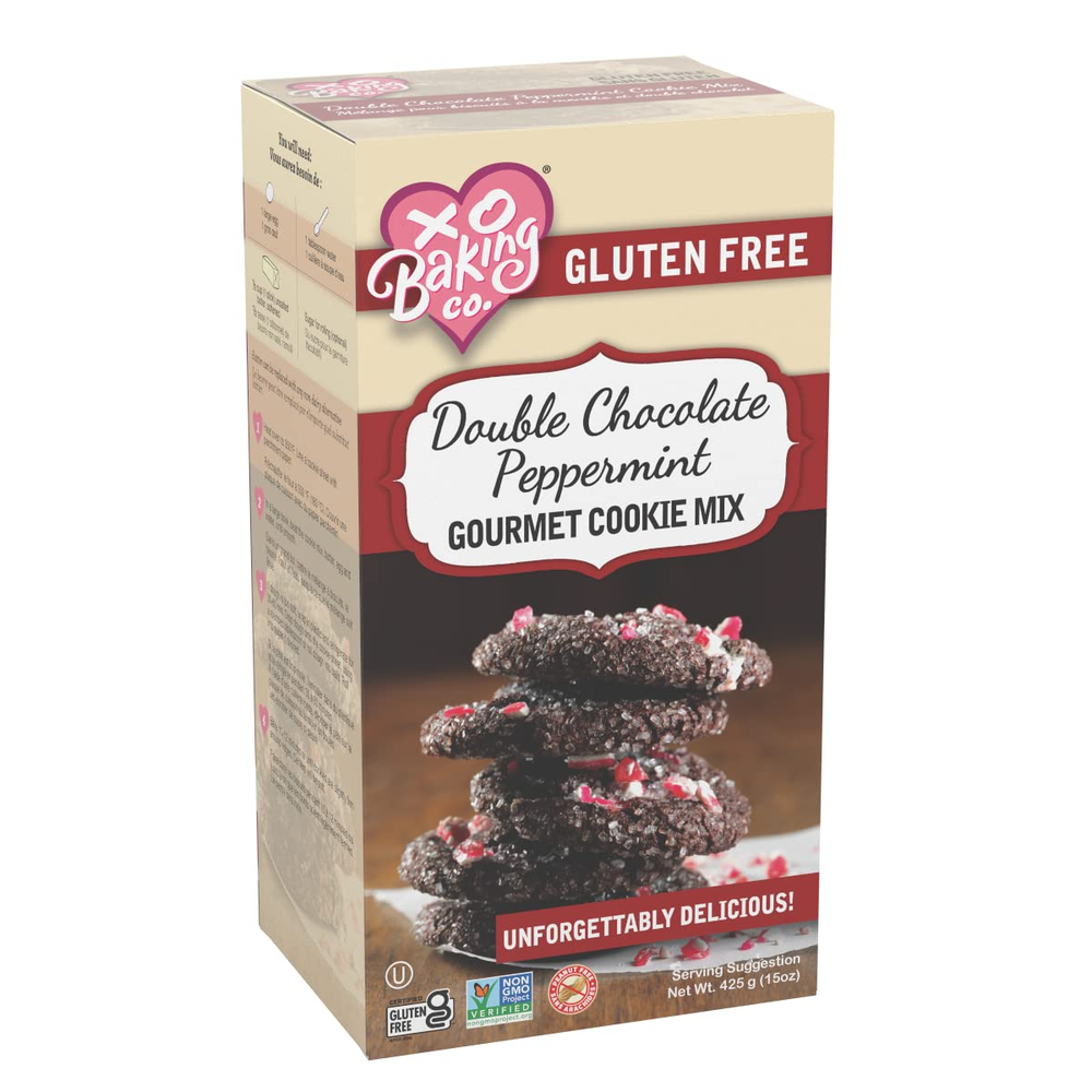 Gluten Free Double Chocolate Peppermint Cookie Mix Non-GMO Kosher Dairy Free
