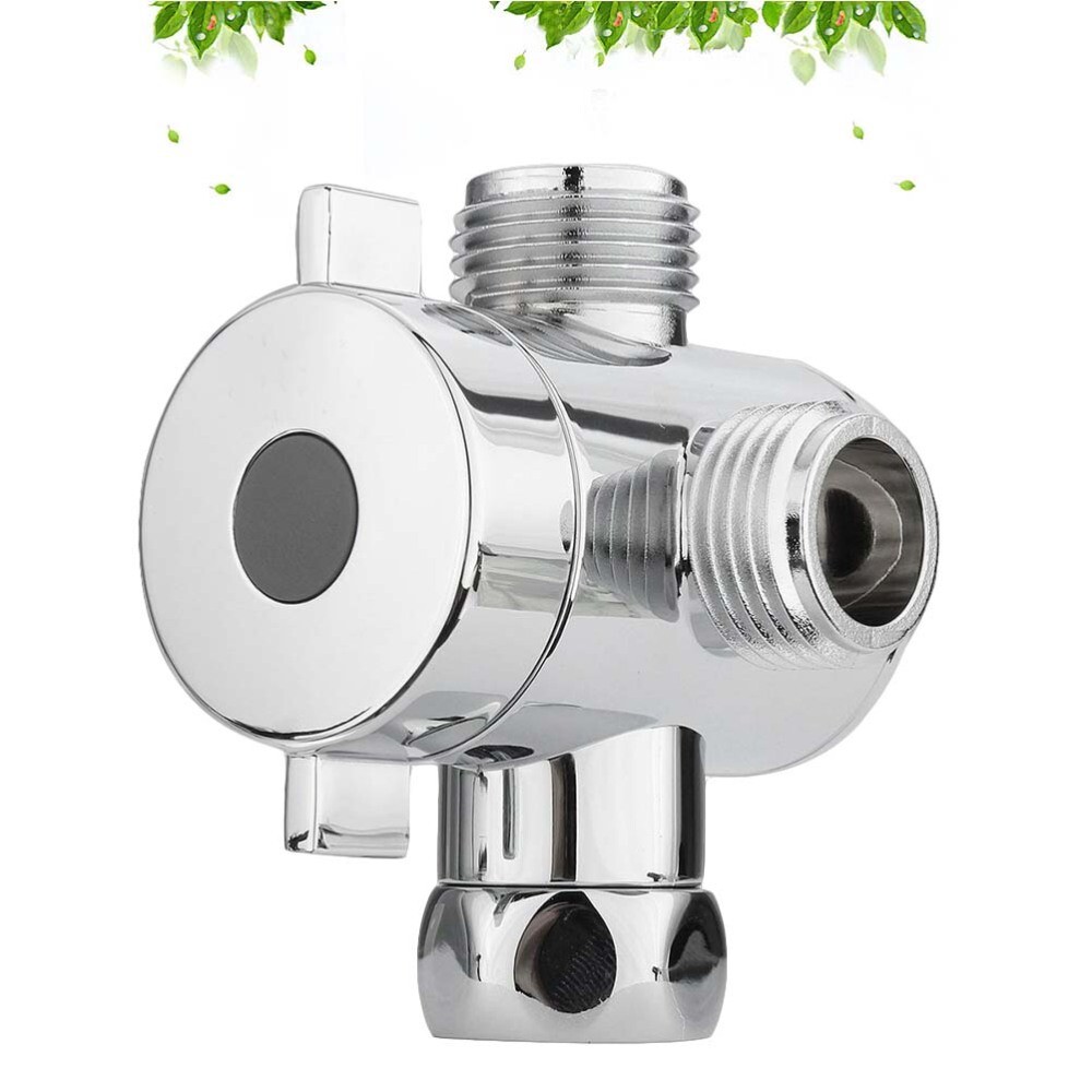 Shower Head Shut-Off 3 Way Adjustable T-adapter Handheld Shower Head Shunt Bath