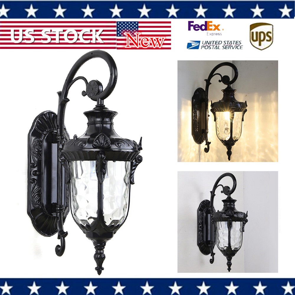 Wall Light Exterior Wall Mount Retro Outdoor Garden Lantern Sconce Light Fixture