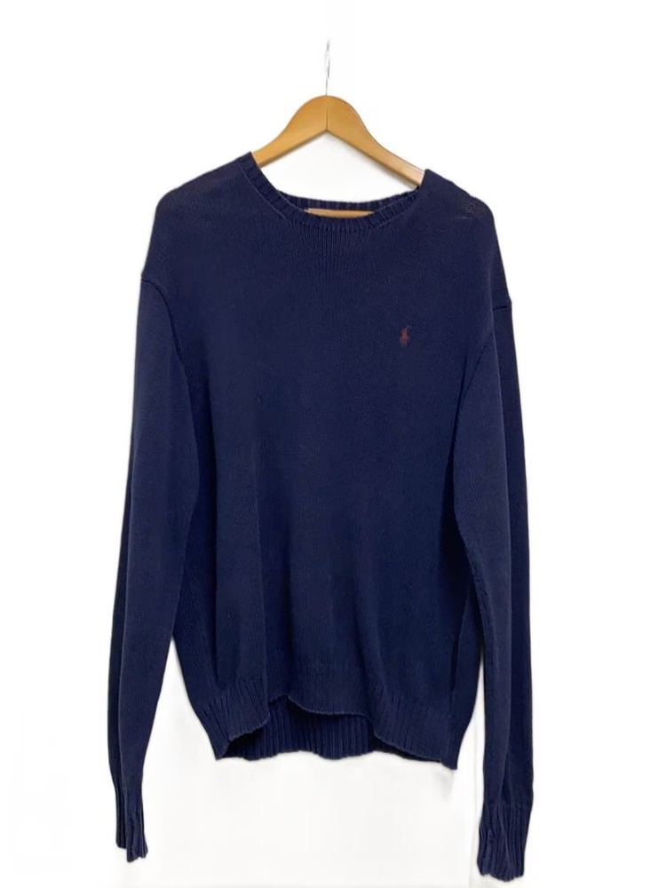 RALPH LAUREN 90s Knit Sweater (Thick) XL Cotton NVY