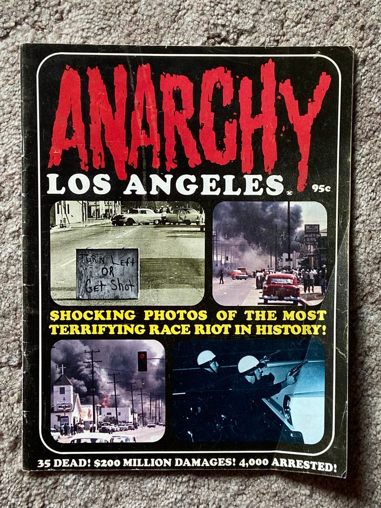 Vtg 1965 ANARCHY LOS ANGELES, WATTS REBELLION, RACE RIOT Civil Rights Magazine