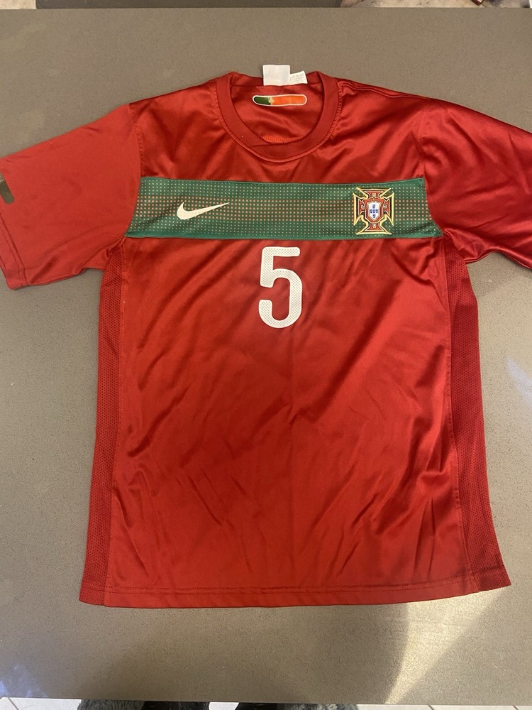 Vintage Nike Portugal FC Soccer Jersey 2010-11 Home Football Shirt Sz Youth Med.