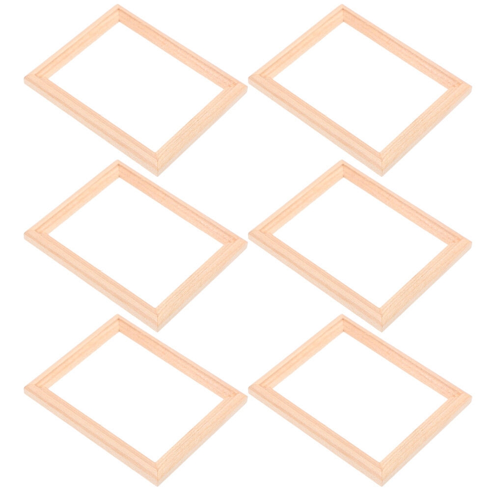 6 Pcs Small Album Frame Miniature Figurines Toy for Kids Home Decoration Child