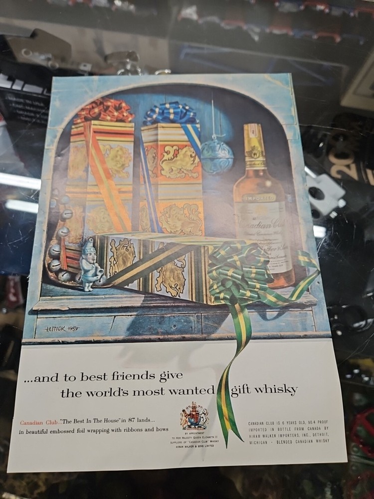 1959 SI Magazine Ad Canadian Club Whisky Man Cave Wall Art Gift 11.5x8-image