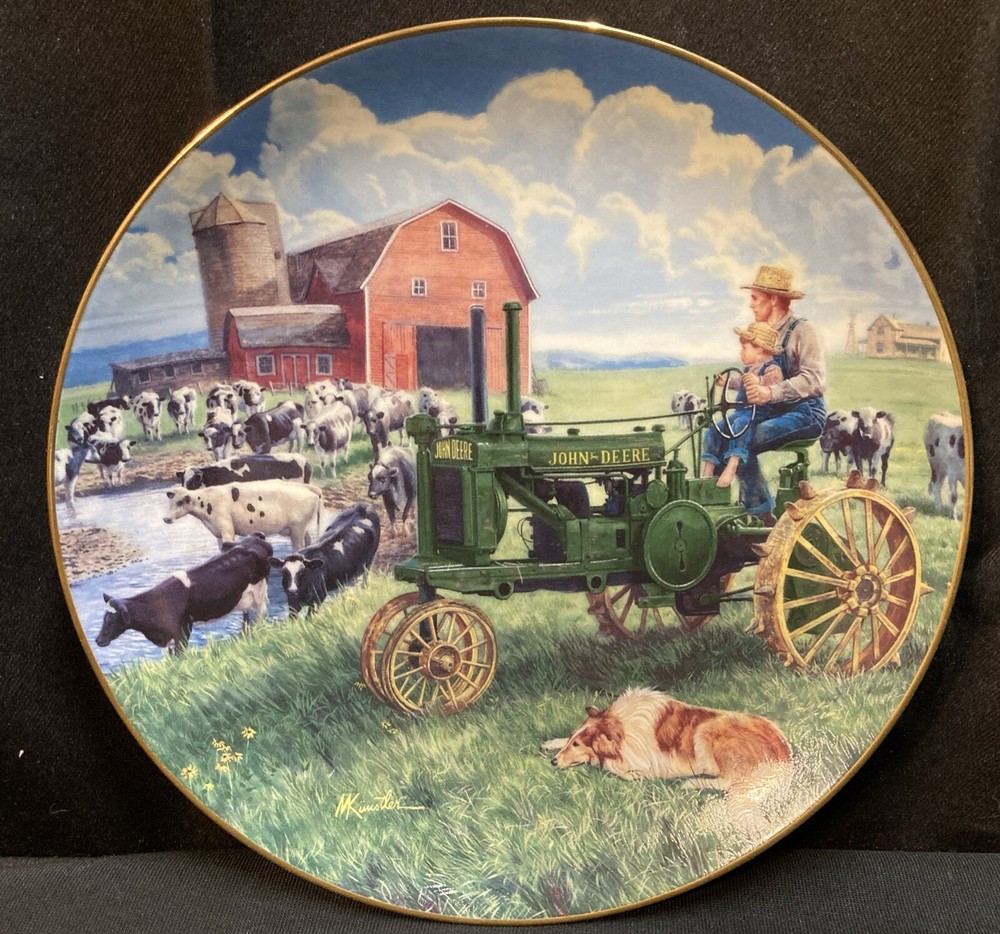Mort Kunstler John Deere Tractor Plate 8”Days of Splendor Farmland Memories