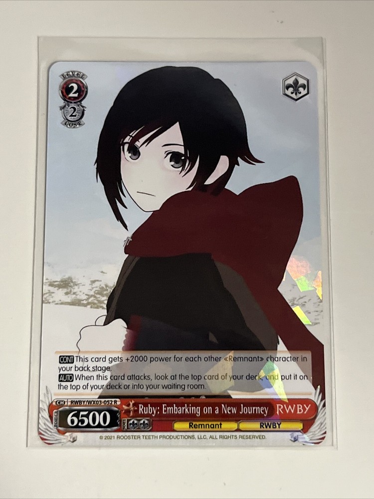 RWBY Ruby Embarking on a New Journey Card RWBY-WX03-052 R NM-image
