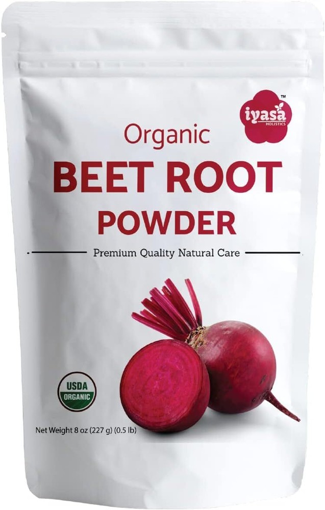 Iyasa Organic Beet Root Powder, Plant Based, Vegan, 8 Ounce (Pack of 1)