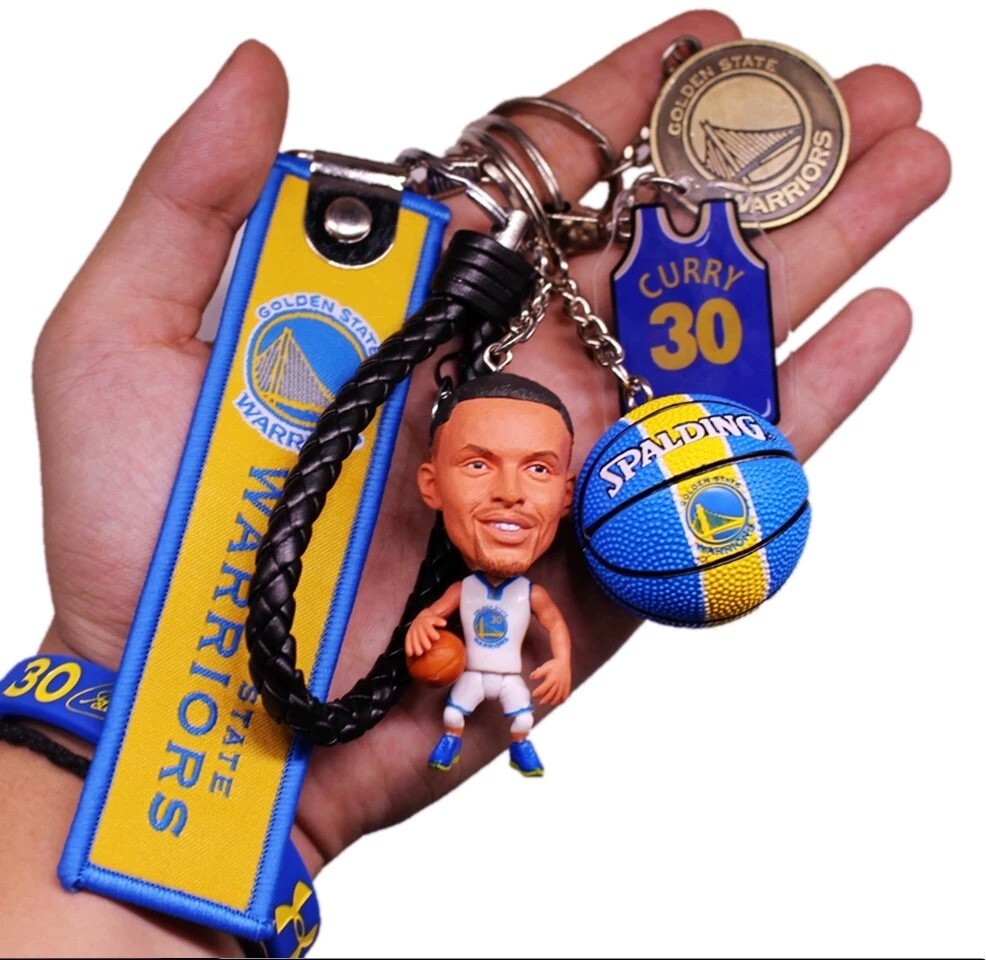 Stephen Curry Figure Souvenir Keychain NBA Warriors Memorabilia Curry Fans Gift