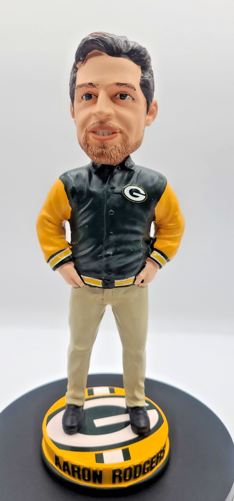 Aaron Rodgers Green Bay Packers Team Jacket Bobblehead Limited Edition 184/504-image