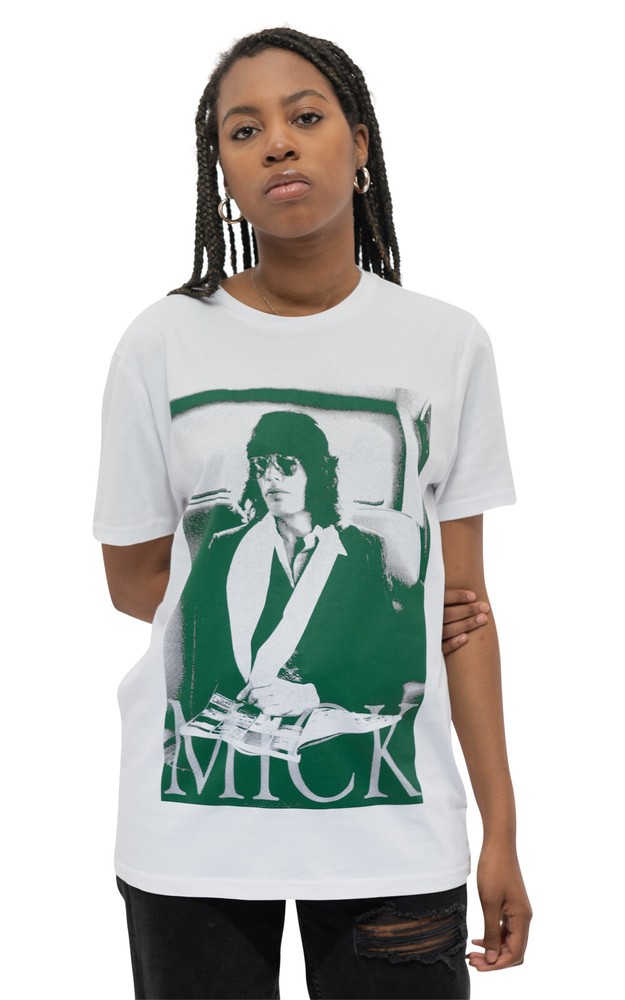 Retro Rolling Stones Mick Jagger Official Unisex White T-Shirt New