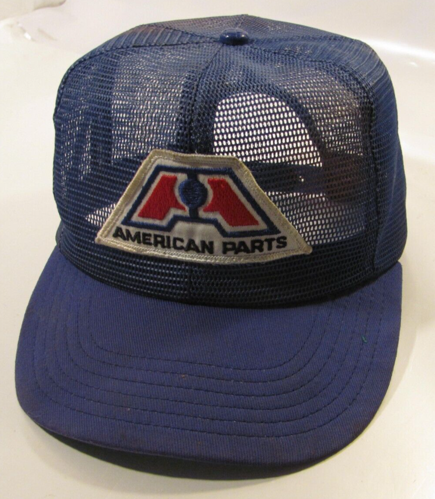 Vintage Big A Store Snapback Cap for Men - Blue Full Mesh American Auto Parts Hat-image