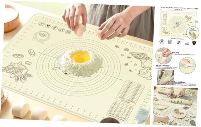 Silicone Baking Mat Extra Large Non-stick Baking Mat With High Edge, Food