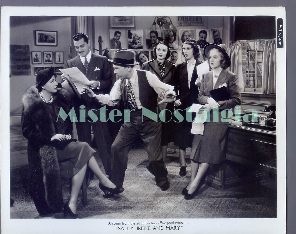 Vintage 1938 photo of Gypsy Rose Lee, Fred Allen, and Alice Faye in Sally Irene & Mary