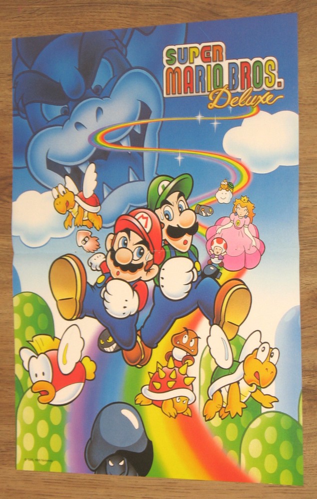Póster de carreras de Super Mario Bros. de lujo y Star Wars episodio 1 30x44 cm