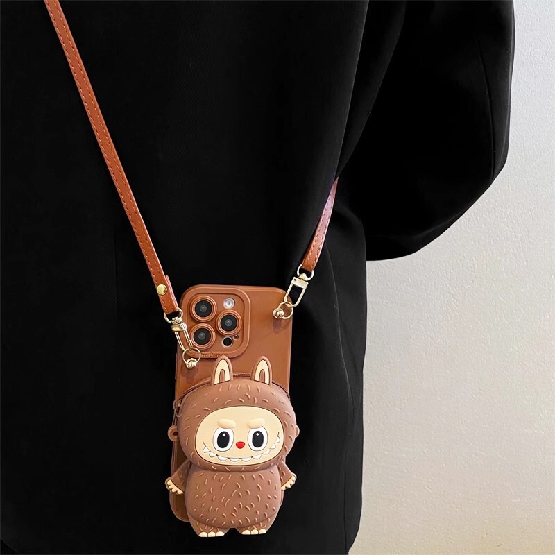 For Apple iPhone 16 15 14 13 12 11 Pro Max Plus Purse Strap Phone Case Cover