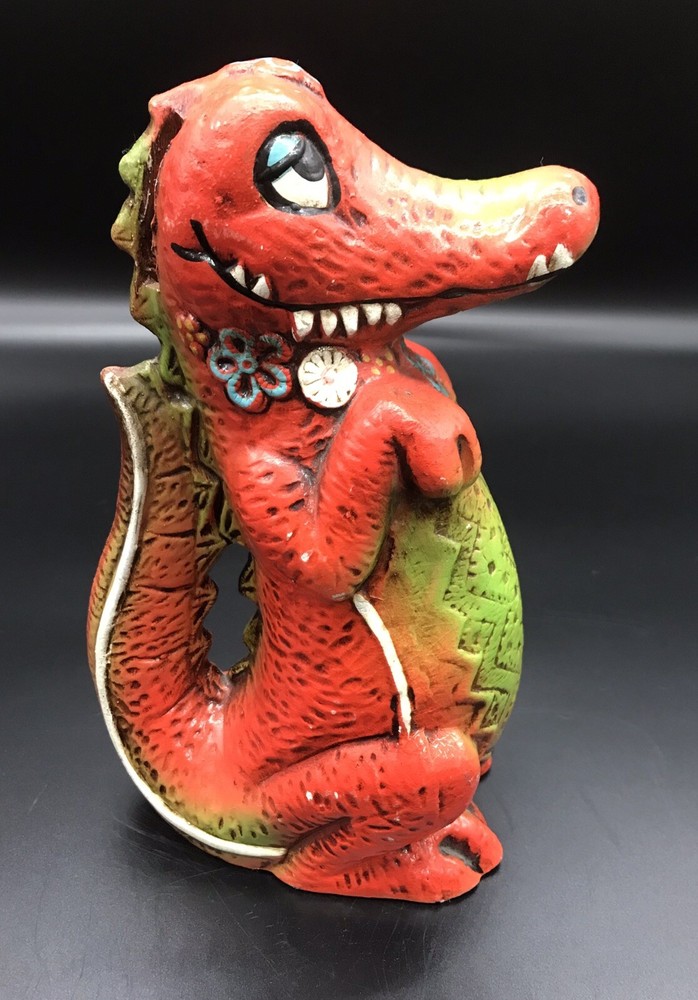 GATORS Mascot Vintage 1960s Retro Chalkware RARE Figure Florida UF Football Bank