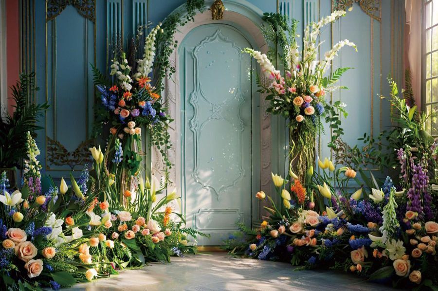 Baby Shower Wedding Flower Wall Birthday Backdrop Photography Background Banner