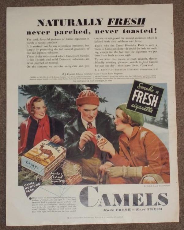 1932 CAMEL CIGARETTE MAGAZINE ADVERTISEMENT