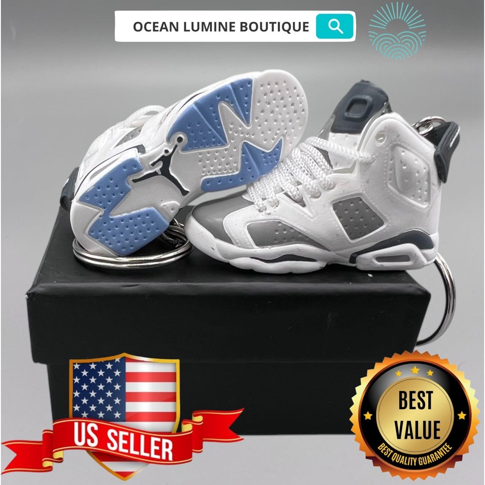 Air Jordan 3D Mini Sneaker Keychain, Shoe Keyring Shoe Box, Display Box Option