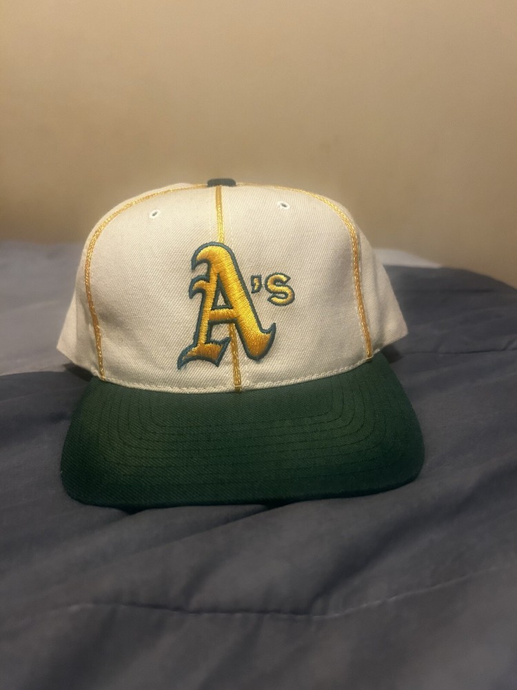 Oakland Athletics VNTG Plain Logo  American Needle Adjustable Pinstripe SnapBack