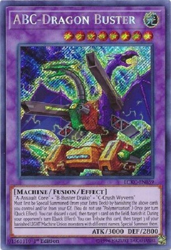 1st Edition Secret Rare ABC-Dragon Buster NM LCKC-EN059 Yu-Gi-Oh Card-image