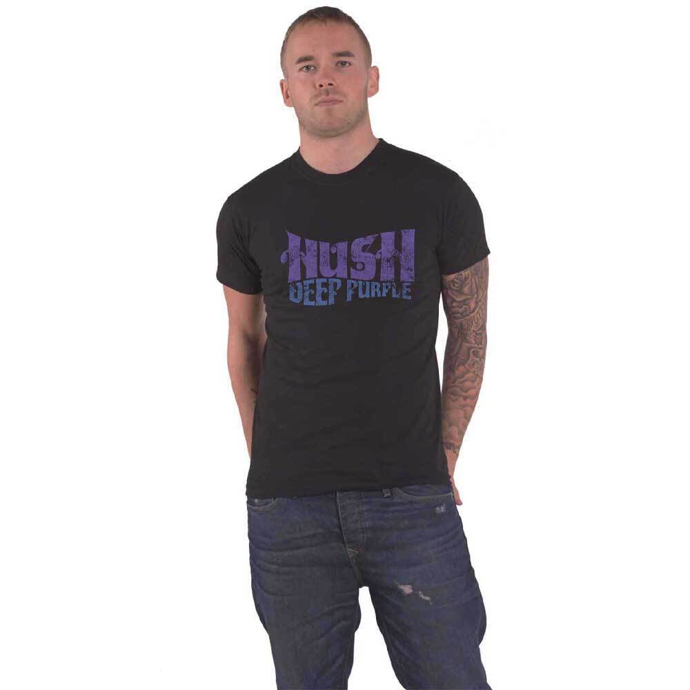 Deep Purple T Shirt Hush Vintage Band Logo new Official Mens Black