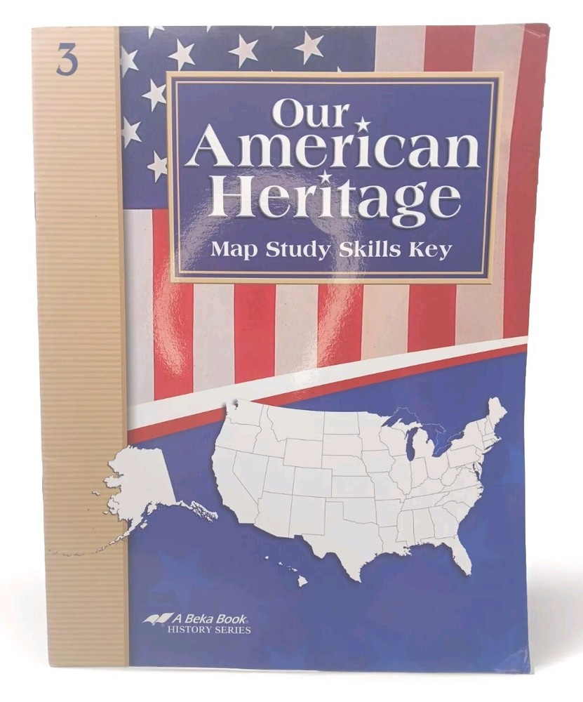 Abeka Our American Heritage Map Skills Teacher Key Curriculum Guide  -image
