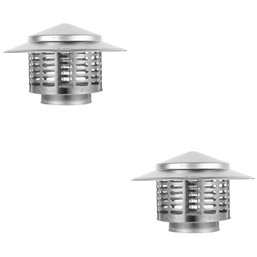 2-Pack Waterproof Chimney Pipe Vent Protector Caps