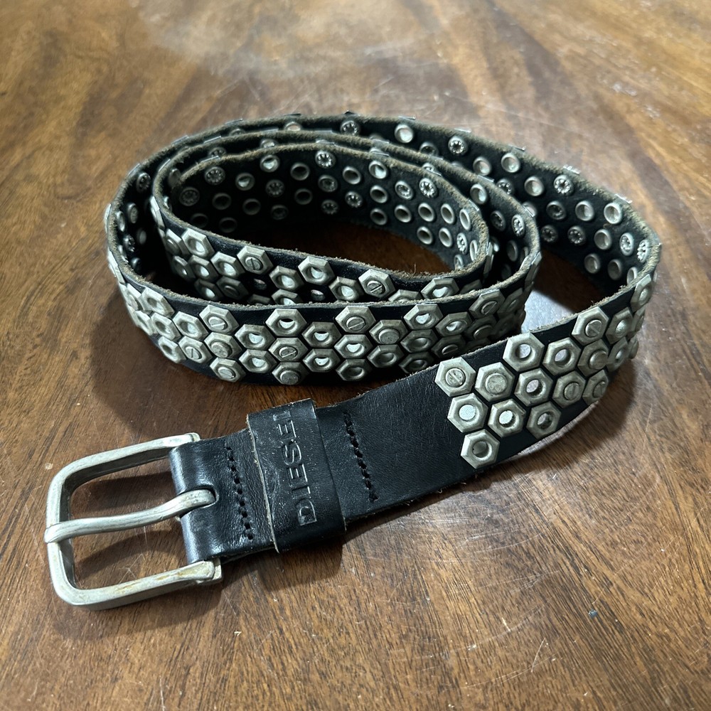Y2k Diesel Studded Leather Belt