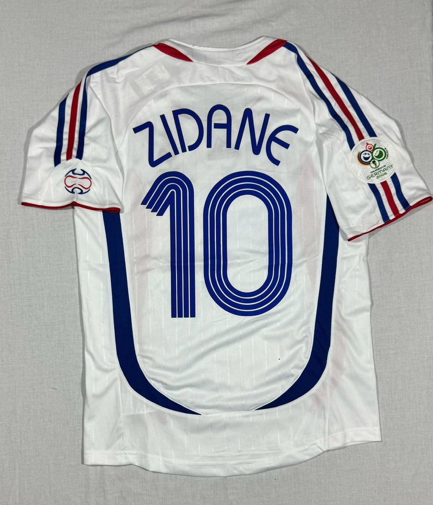 New 2006  France Zinedine Zidane Home Jersey Shirt Kit Size XL