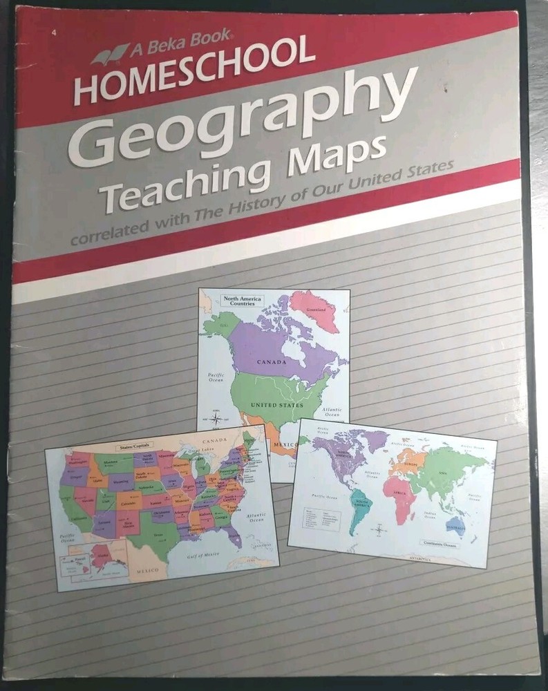 Abeka 4th Grade Geography Teaching Maps for History Class-image