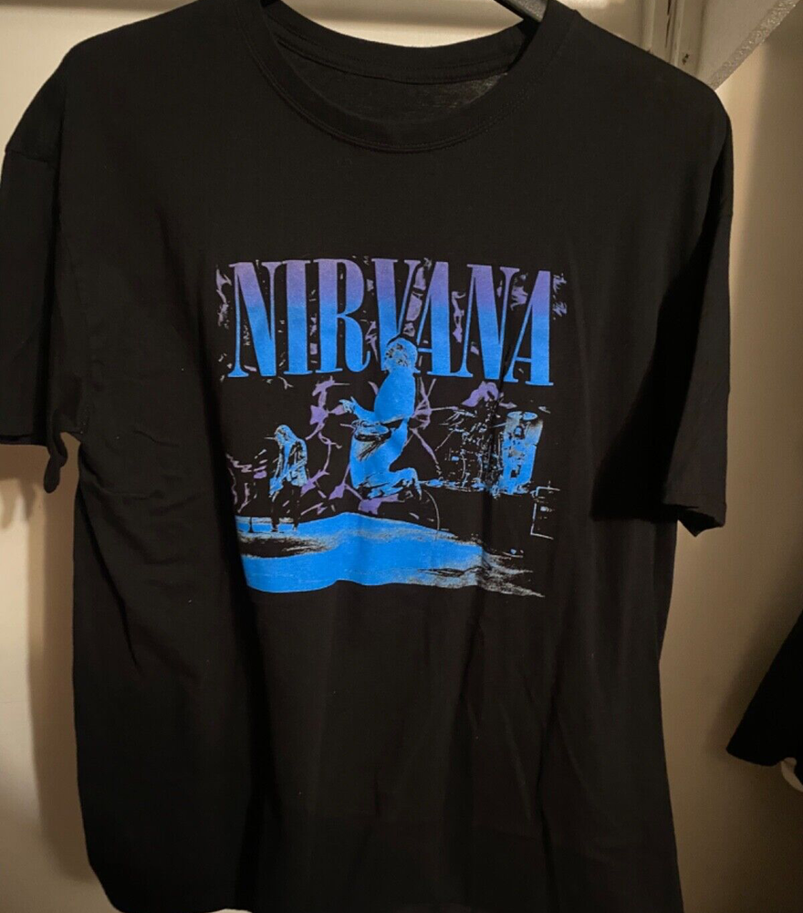 Oversized Nirvana Graphic Tee Unisex Large Band T-Shirt