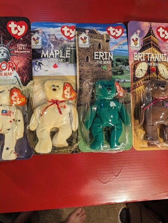 Beanie Babies - McDonalds International Bears (complete set of 4) New in Boxes