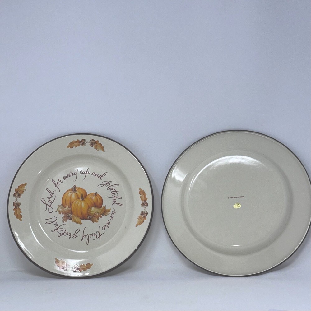 Vintage 1999 Abbey Press Thanksgiving Tin Plates 10