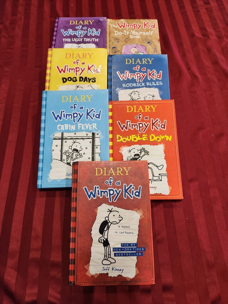 Lot of 7 DIARY OF A WIMPY KID by Jeff Kinney Children's Kids Books Assorted