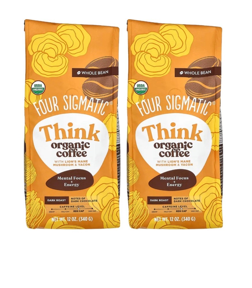 Four Sigmatic Organic Think Dark Roast Coffee 12 oz 2-Pack