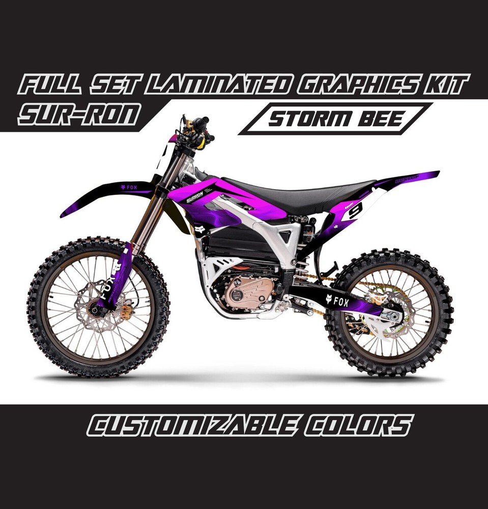 SURRON STORM BEE Purple Violet Full Graphics Stickers Kit Wrap Skin Decals Set